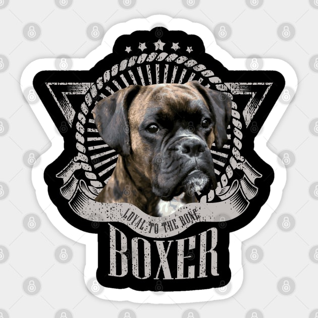 Boxer dog Sticker by Nartissima